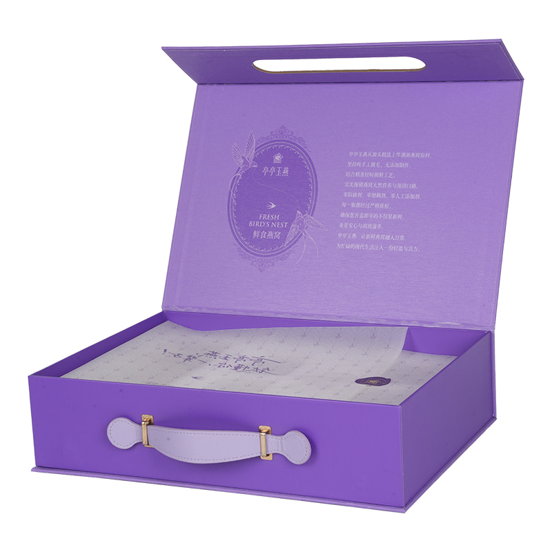 Luxury Purple Bird’s Nest Folding Gift Box Custom Business Gift