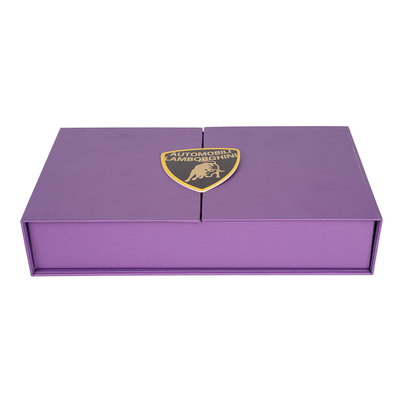 Unique Purple Bull Logo Double Door Gift Box for Luxury Gifts