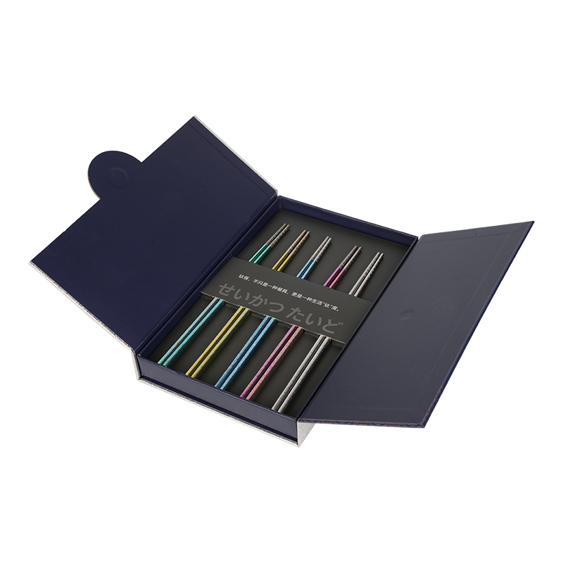 Durable Stainless Steel Chopsticks Double Door Gift Box