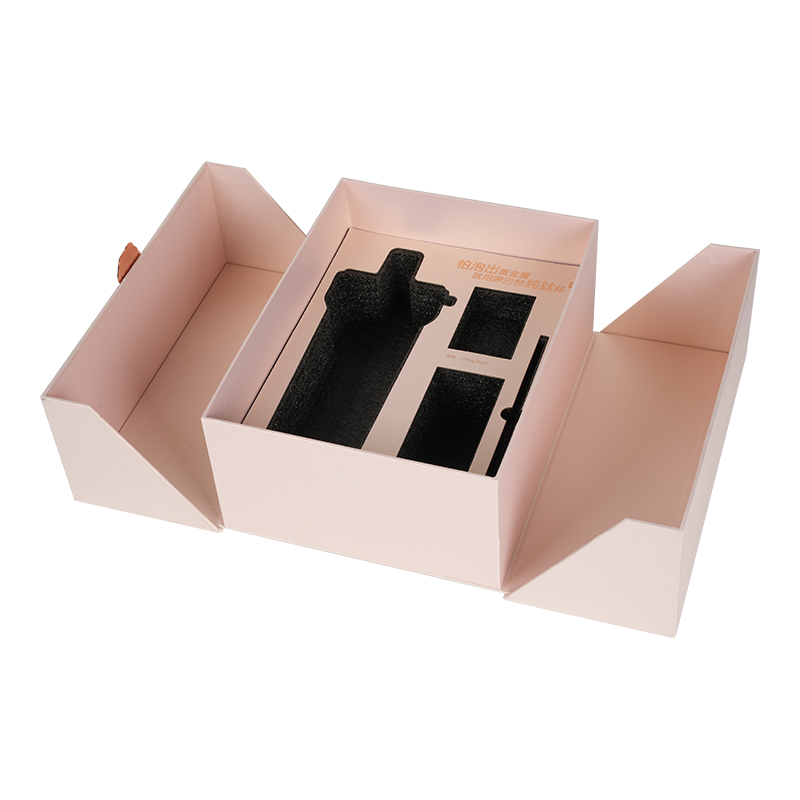 Pink Foldable Magnetic Gift Box with Foam Lining
