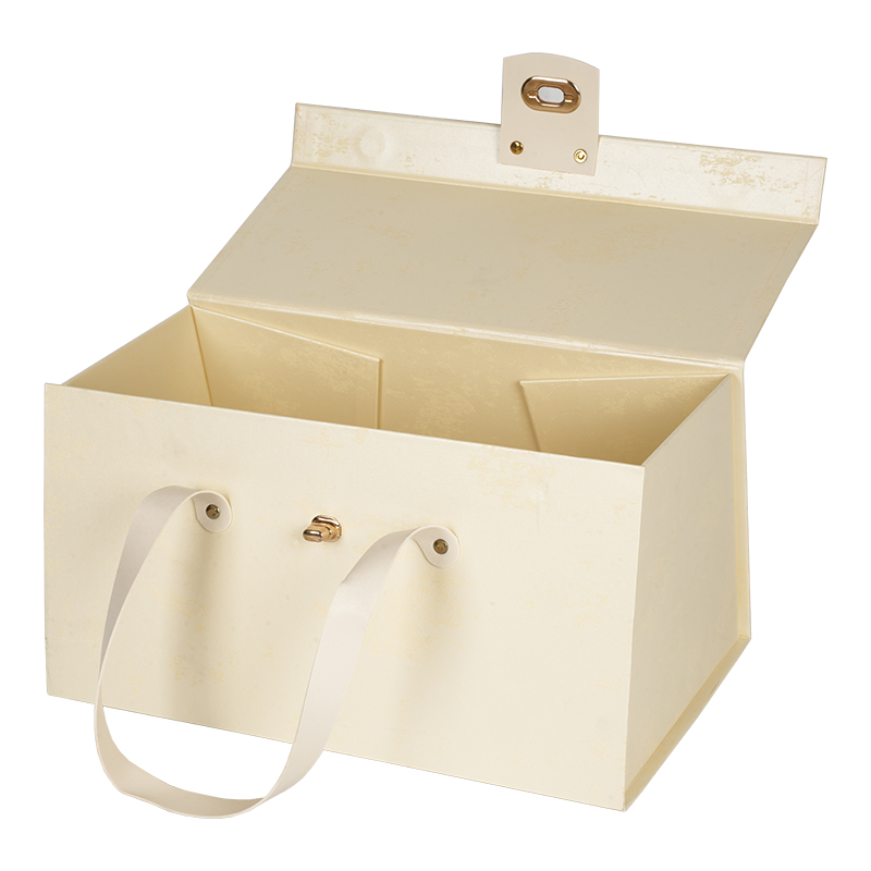 Luxury Flip-Top Rigid Gift Box with Leather Handle