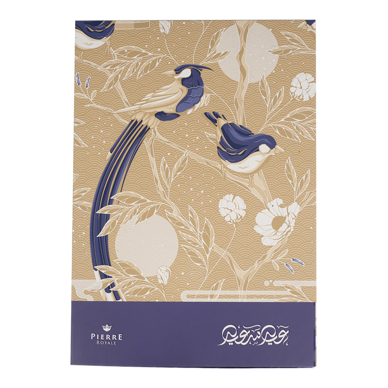 Custom Drawer Mailer Box with Bird Flower Pattern