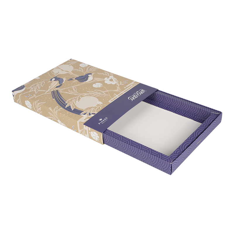 Custom Drawer Mailer Box with Bird Flower Pattern