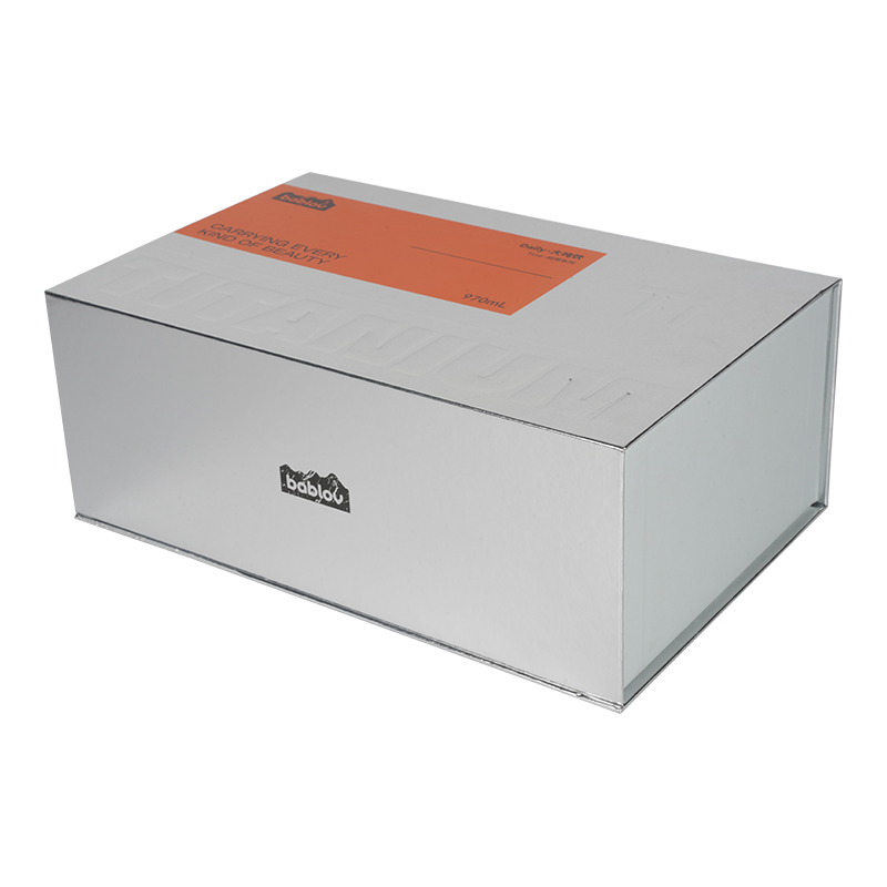 Luxury Silver Flip-Top Rigid Gift Box with Tamper Ring